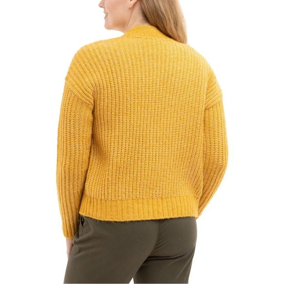 NWT U. S. Polo Assn Chunky Cozy Yellow Preppy Long Sleeve Cardigan Medium - Picture 4 of 15